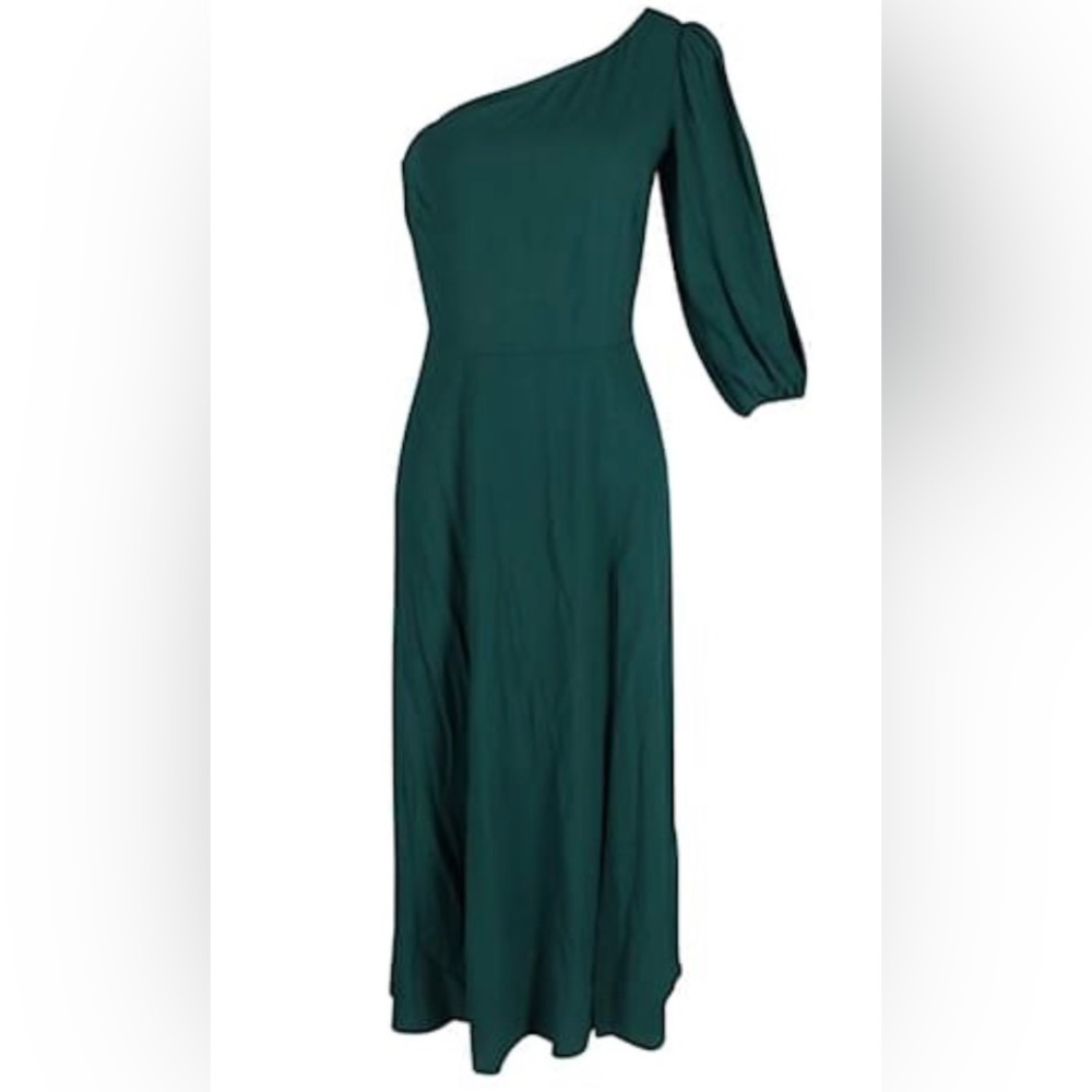 reformation lawrence dress / size 6 / emerald green - Picture 3 of 10